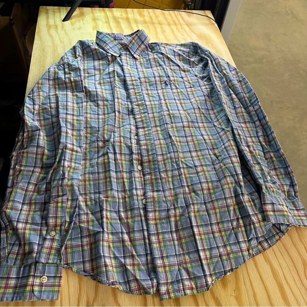 Ralph Lauren Men’s Classic Fit Plaid Button Down Shirt Size Small Long Sleeve